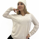 maglioncino con brillantini sul davanti crystal